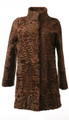 Brown Swakara Lamb Fur Coat