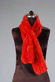 Red  Rex Rabbit Fur Scarf