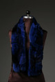 Blue Black Rex Rabbit Fur Scarf collar