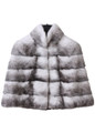 black cross mink fur cape