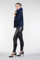 Deep Blue Swakara Lamb Jacket & Mink Collar