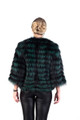 Green Raccoon  Fur Jacket Cropped