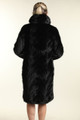 Black Mink Chevron Coat