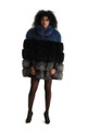 Multicolor Fox Fur Cape New York