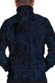 Men's Blue Swakara Lamb Biker Fur Coat 