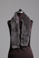 Ash Gray Rex Fur Scarf