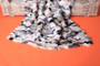 Tricolore  Fox Fur Blanket Throw