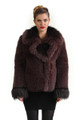 Purple Fox Fur Coat 
