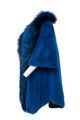 Blue Asymetrical Cut Mink Coat 