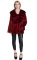 Red Chinchilla & Mink Sheared Fur Coat