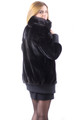 Black Mink Fur Bomber Jacket 