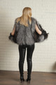 Feathered Silver Fox Fur Vest 