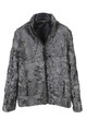 Silver Biker Fur Coat Mens