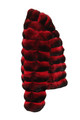 Red Black  Chinchilla Fur Jacket Sonya