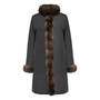 Reversible  Mink Sable Fur Coat