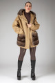 Tan Cashmere Coat With Sable Trim Aria