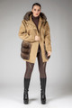 Tan Cashmere Coat With Sable Trim Aria