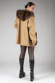 Tan Cashmere Coat With Sable Trim Aria