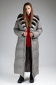 Long Down Coat Chinnchilla Trim Freya