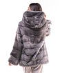 Sapphire Hooded Mink Fur Jacket