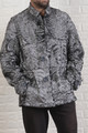  Men's Silver Swakara Lamb Fur Coat  Size 
