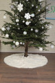  White Rex Fur Christmas Tree Skirt