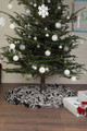 Gray Black Rex  Fur Christmas Tree Skirt