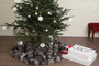 Silver Fox  Fur Christmas Tree Skirt