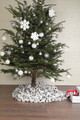 Spotted White Fox  Fur Tree Skirt