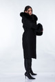 Black Cashmere Coat Adelle SIZES M/L