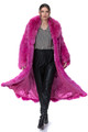 Neon Pink Fox Coat  SIZES L/XL
