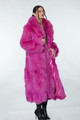 Neon Pink Fox Coat  SIZES L/XL