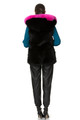 Pink Black Hooded Fox Vest SIZES M/L