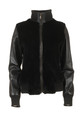 Men's  Leather Mink Fur Bomber Jacket SIZE S