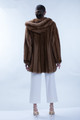 Hooded Brown Mink Coat Nia