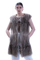 Long Brown Mink Vest Zahara