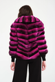 Fuchsia Chinchilla Jacket Astrid