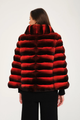 Red Chinchilla Fur Jacket Hera