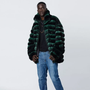 Men's Green Chinchilla Bomber