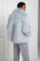 Ciel Fox Coat Shawl Collar back 