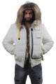 White Fur Lined Hooded Parka