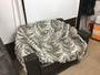 Black and White Fox Fur Blanket Chevron Pattern Sectional