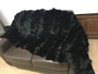 Black Fox Fur Blanket  Sectional