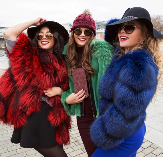fox  fur coat womens