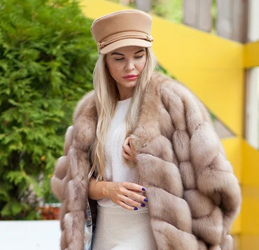 SABLE FUR coat womens