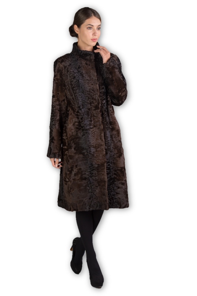t4423　SHAREEF ECO FUR LONG COAT HALFBOY - ECO FUR LONG COAT