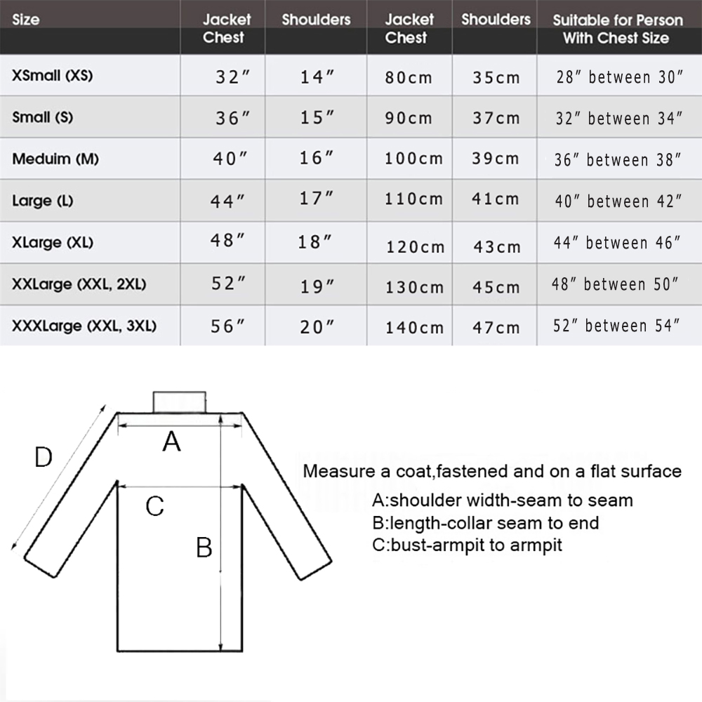 Waist Length Size Chart