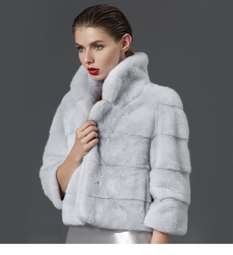 Short Mink Fur Coat Mink SAGA Fur Coat Full Skin MEXA Petra