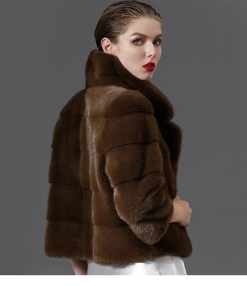 Short Mink Fur Coat Mink SAGA Fur Coat Full Skin MEXA Petra