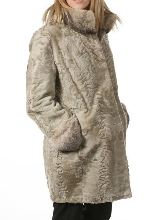 Gray Persian Lamb Fur Coat Kim | SKANDINAVIK FUR